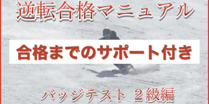 合格までlineで個別サポート付き スキーバッジテスト逆転合格マニュアル 動画も付いた超特大ボリューム 2級検定編 ナオキのオンラインスキースクール