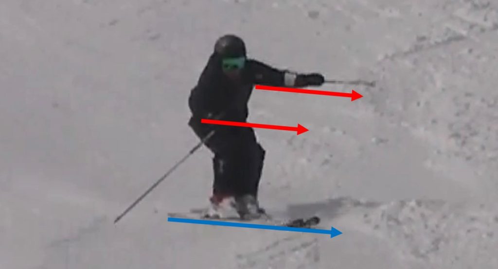 スキー　切り替え　腰の向き